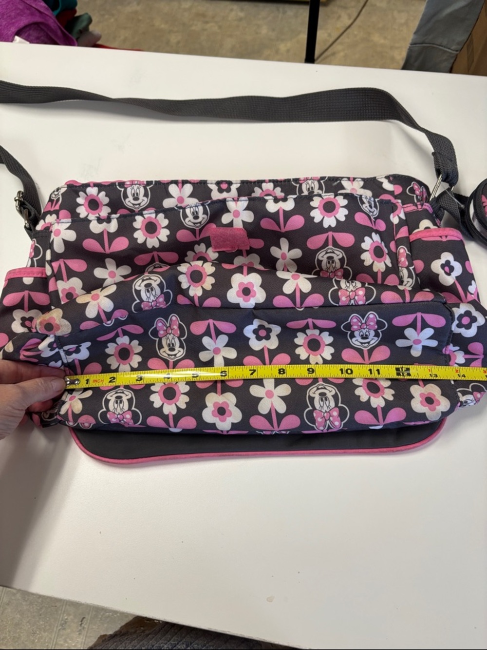 Disney Black and Pink Minnie Floral Messenger Crossbody - Picture 9 of 16